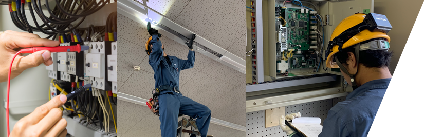 工場からオフィスまで照明のLED化で省エネを行い